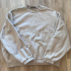 Essentials Men's Beige Crewneck Sweater